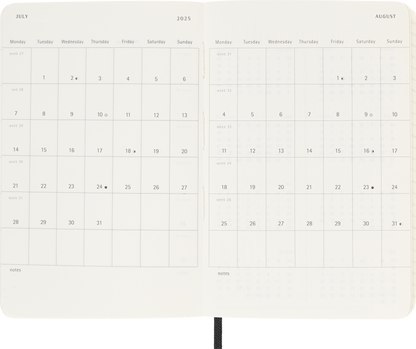 Moleskine 12 Month Weekly + Notes SC Pocket Diaries