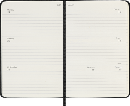 Moleskine 12 Month Weekly Horizontal HC Diaries