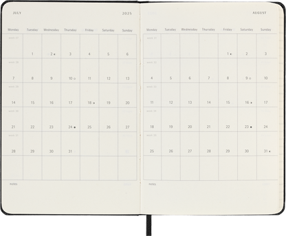 Moleskine 12 Month Weekly Horizontal HC Diaries