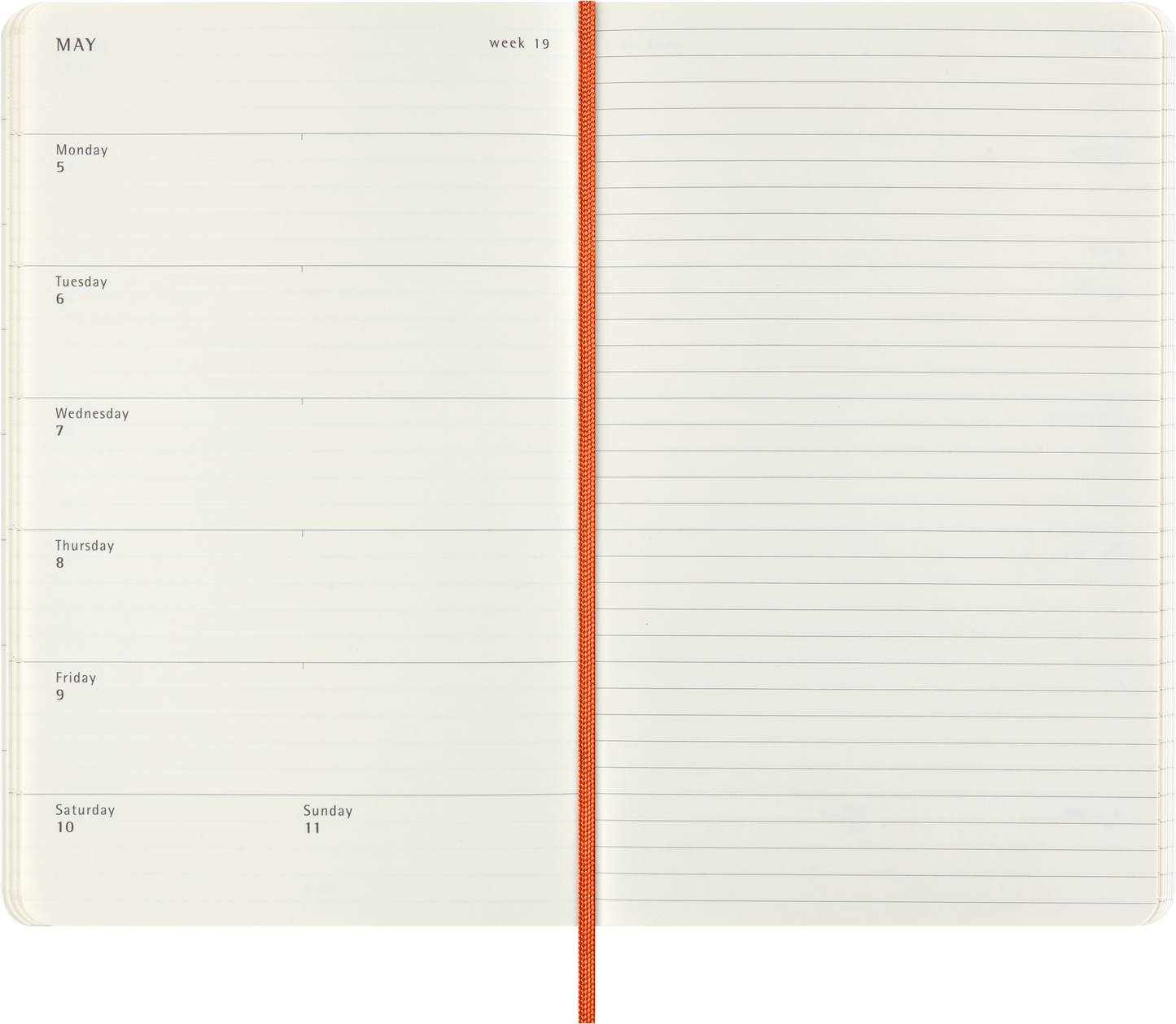 Moleskine 12 Month Weekly + Notes HC Large Precious + Ethical Boa Diaries