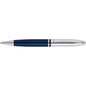 Cross Calais Chrome and Blue Lacquer Medium Nib Ballpoint Pen