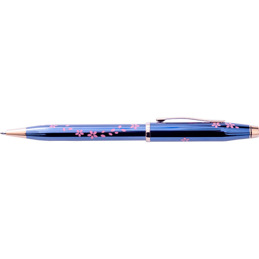 Cross Century II Cherry Blossom Blue Lacquer with Rose Gold Trim Ballpoint Pen