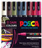 Uni Posca PC-3M 0.9-1.3mm Fine Dark Colour Markers Set of 8