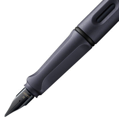 Lamy Safari Fountain Pen Steel Black Medium (0E2)