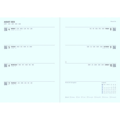 Letts Diary Mid Year A5 Week to View Conscious Rosewater 2025/26