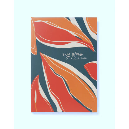 Letts Diary Mid Year A5 Week to View Botanics Green 2025/26