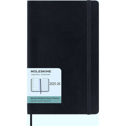 Moleskine Diary 18 Month Weekly + Notes Hard Cover Large Black 2025/2026