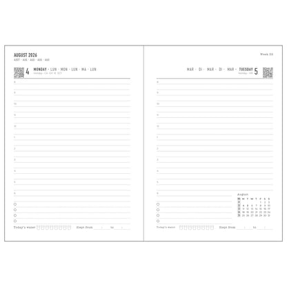 Letts of London Diary Conscious A6 Day to Page Sage 2026