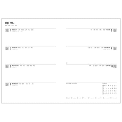 Letts of London Diary Conscious A6 Week to View Sage 2026