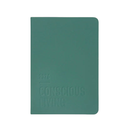 Letts of London Diary Conscious Evergreen A6 Week to View Pine 2026