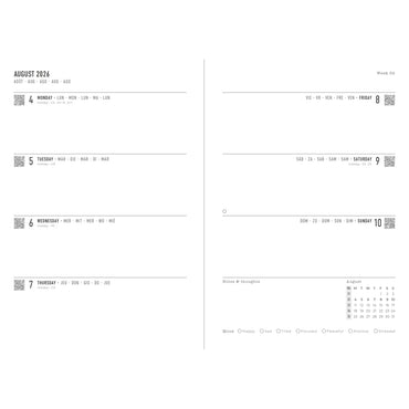 Letts of London Diary La Belle Nature A5 Day to Page Appointments Green 2026