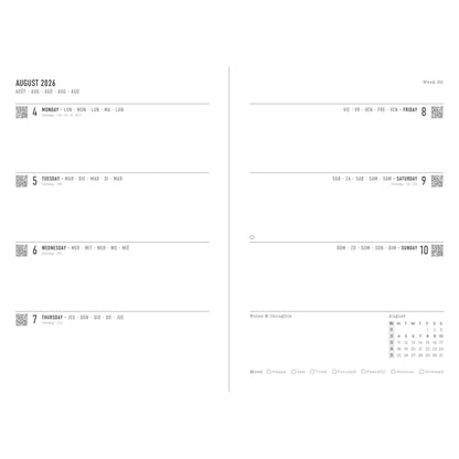 Letts of London Diary La Belle Nature A6 Week to View Blue 2026