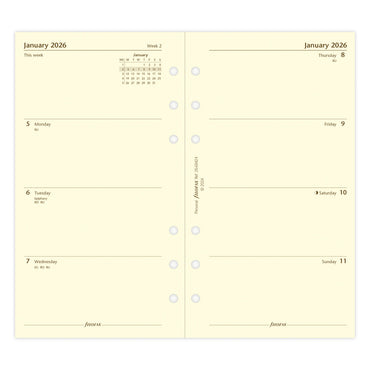 Filofax Refill Classic WTV Personal Cotton Cream 2026