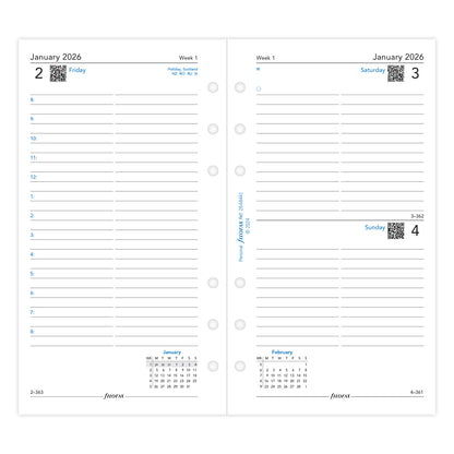 Filofax Refill Classic Day Per Page With Appts Personal 2026