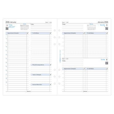 Filofax Refill Business Day Per Page A5 2026