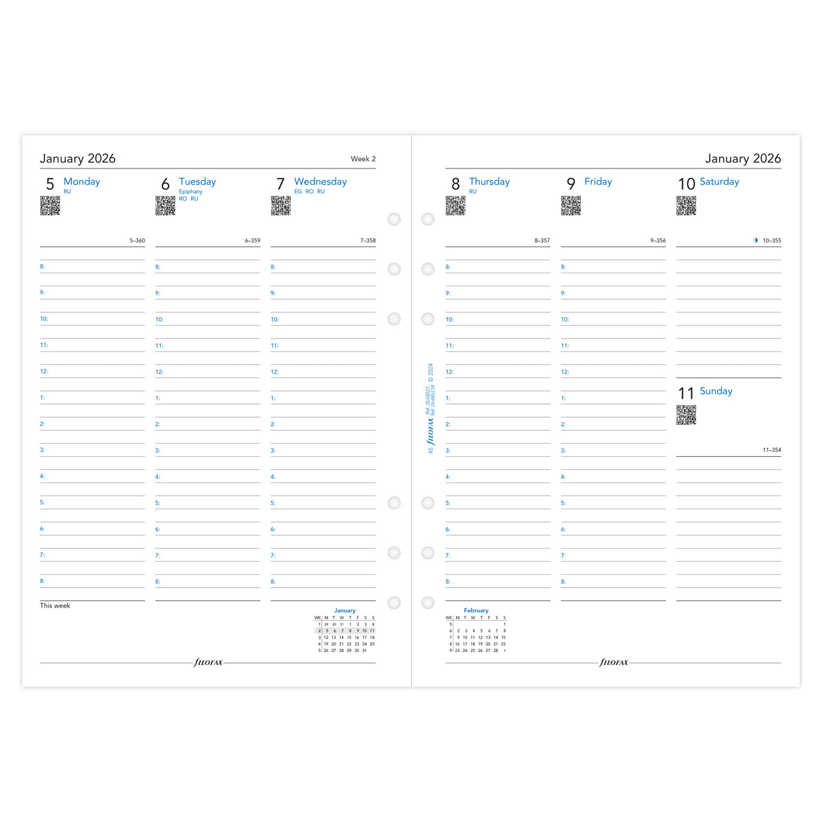 Filofax Refill Classic WTV With Appts A5 2026
