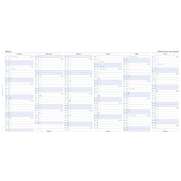 Filofax Refill Year Planner Vertical A4 2026