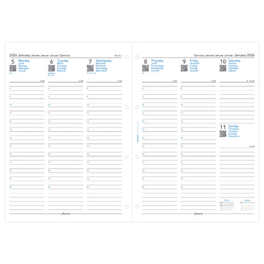 Filofax Refill Classic Week To View With Appointments Vertical A4 ML 2026