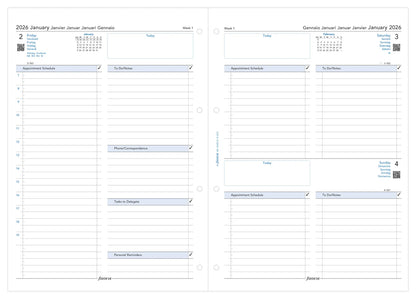 Filofax Refill Classic Day Per Page With Appointments A4 ML 2026