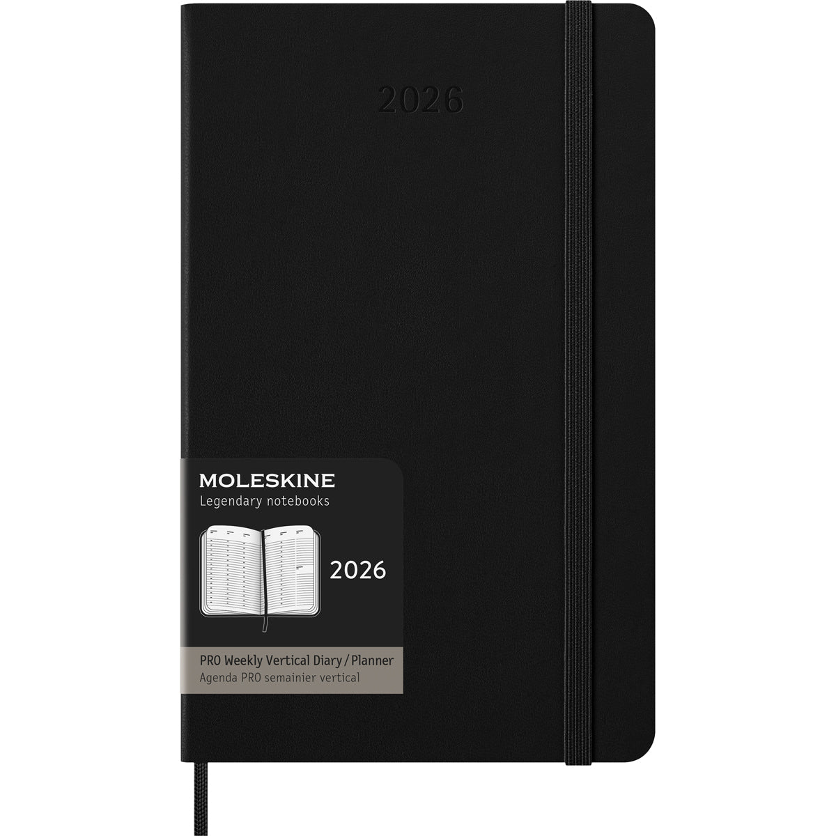 Moleskine Diary 12 Month Professional Weekly Vertical HC Large Black 2026