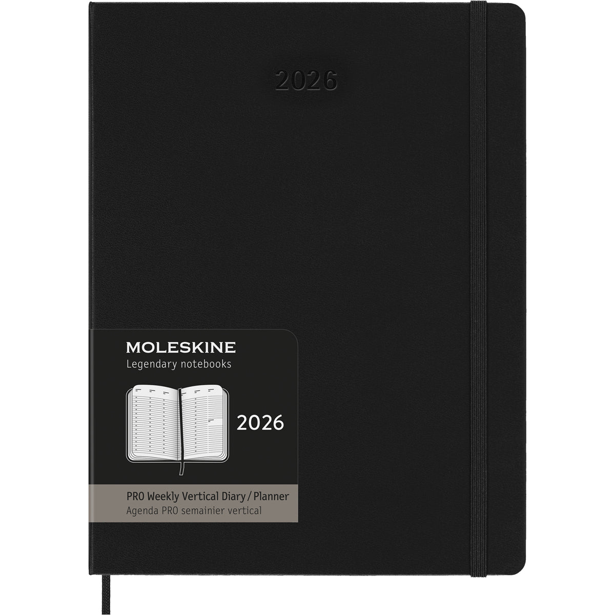 Moleskine Diary 12 Month Professional Weekly Vertical HC XL Black 2026