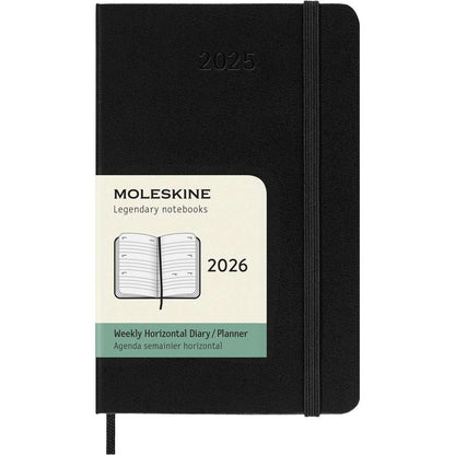 Moleskine Diary 12 Month Weekly Horizontal HC Pocket Black 2026