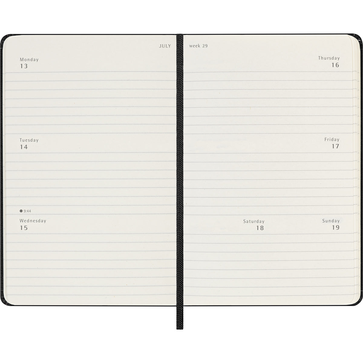 Moleskine Diary 12 Month Weekly Horizontal HC Pocket Black 2026