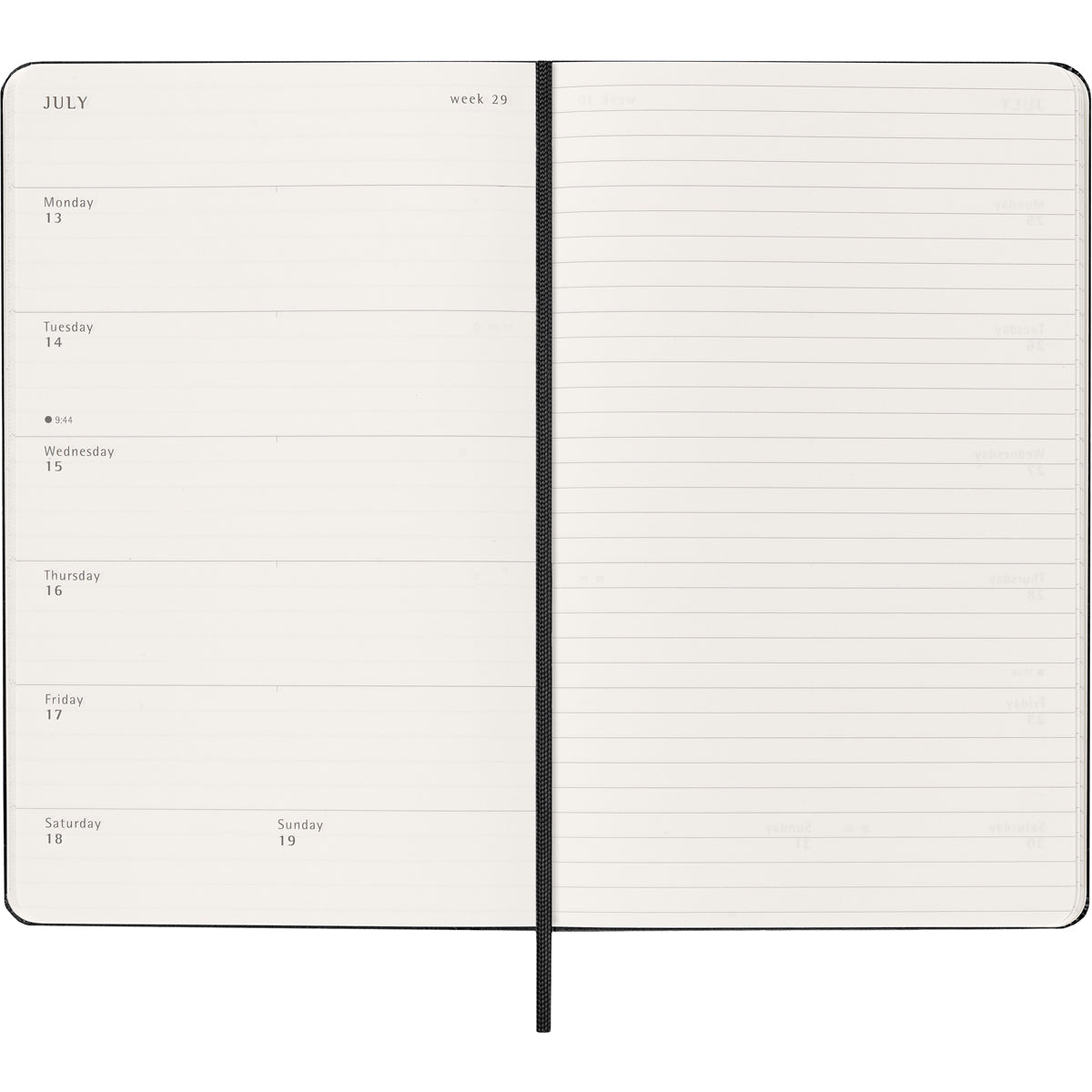 Moleskine Diary 12 Month Weekly + Notes HC Large Black 2026