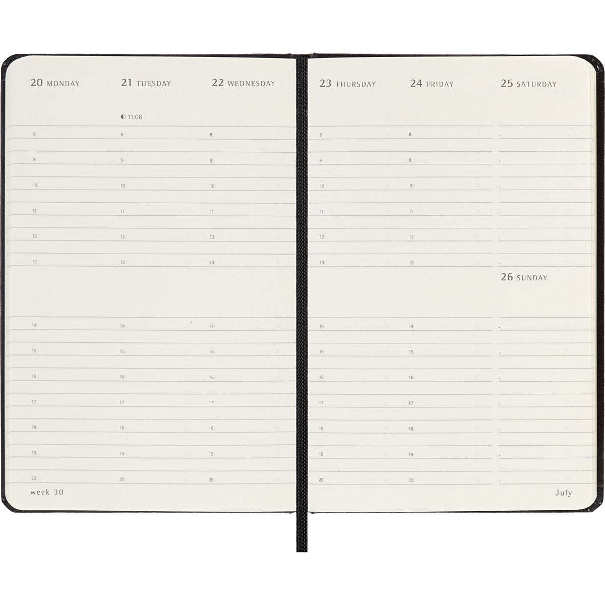 Moleskine Diary 12 Month Weekly Vertical HC Pocket Black 2026