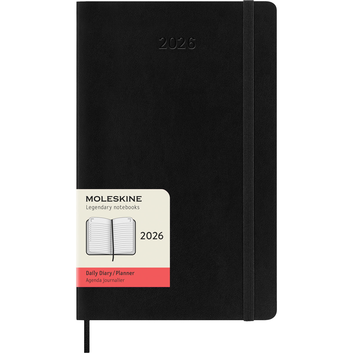 Moleskine Diary 12 Month Daily SC Large Black 2026