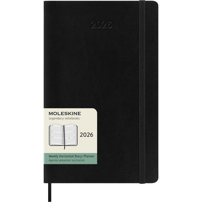 Moleskine Diary 12 Month Weekly Horizontal SC Large Black 2026
