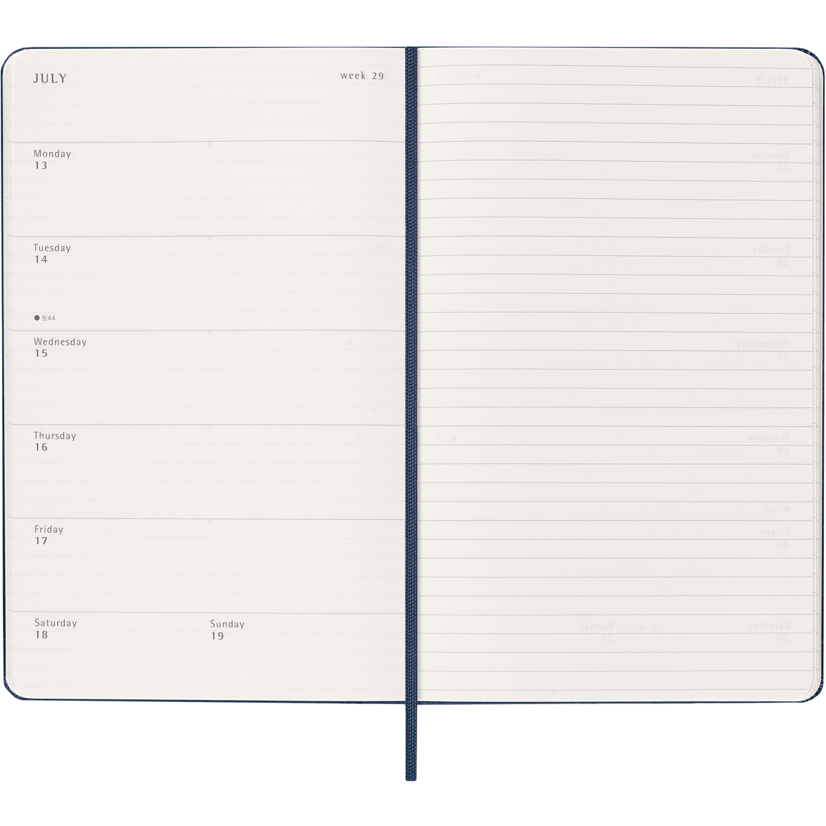 Moleskine Diary 12 Month Weekly + Notes HC Large Sapphire Blue 2026