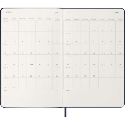 Moleskine Diary 12 Month Weekly + Notes HC Large Sapphire Blue 2026