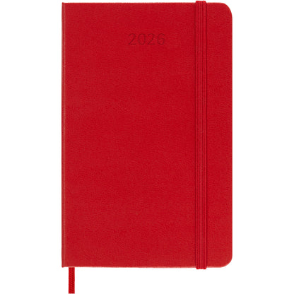 Moleskine Diary 12 Month Daily HC Pocket Scarlet Red 2026