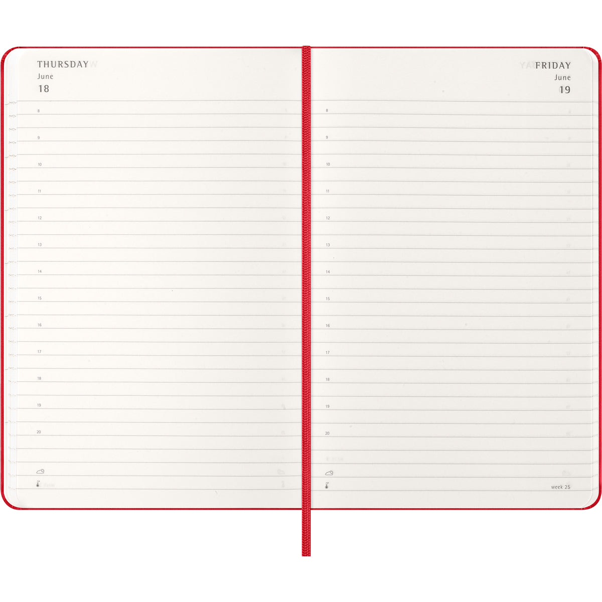 Moleskine Diary 12 Month Daily HC Large Scarlet Red 2026