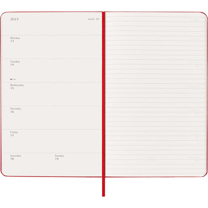 Moleskine Diary 12 Month Weekly + Notes HC Large Scarlet Red 2026
