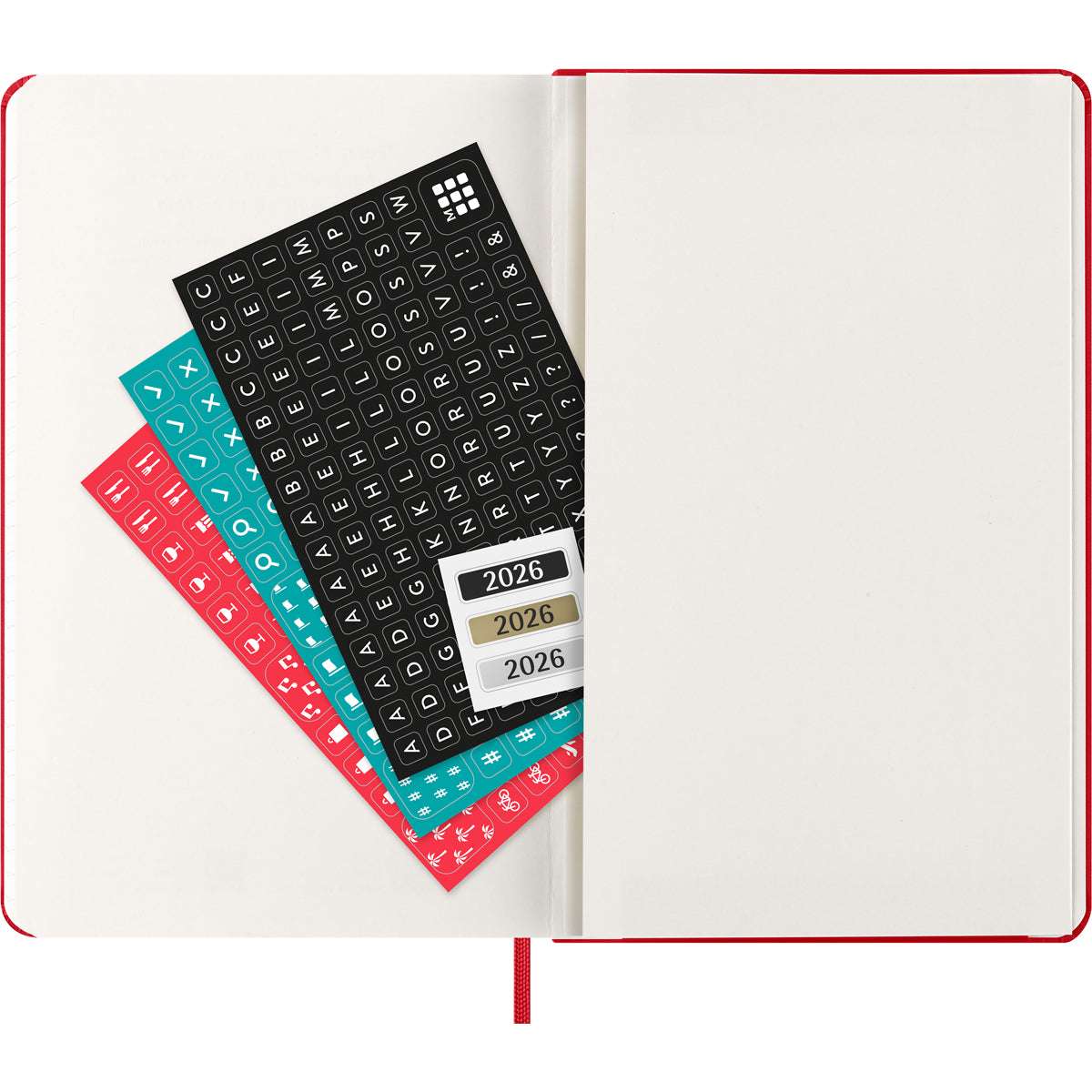 Moleskine Diary 12 Month Weekly + Notes HC Large Scarlet Red 2026