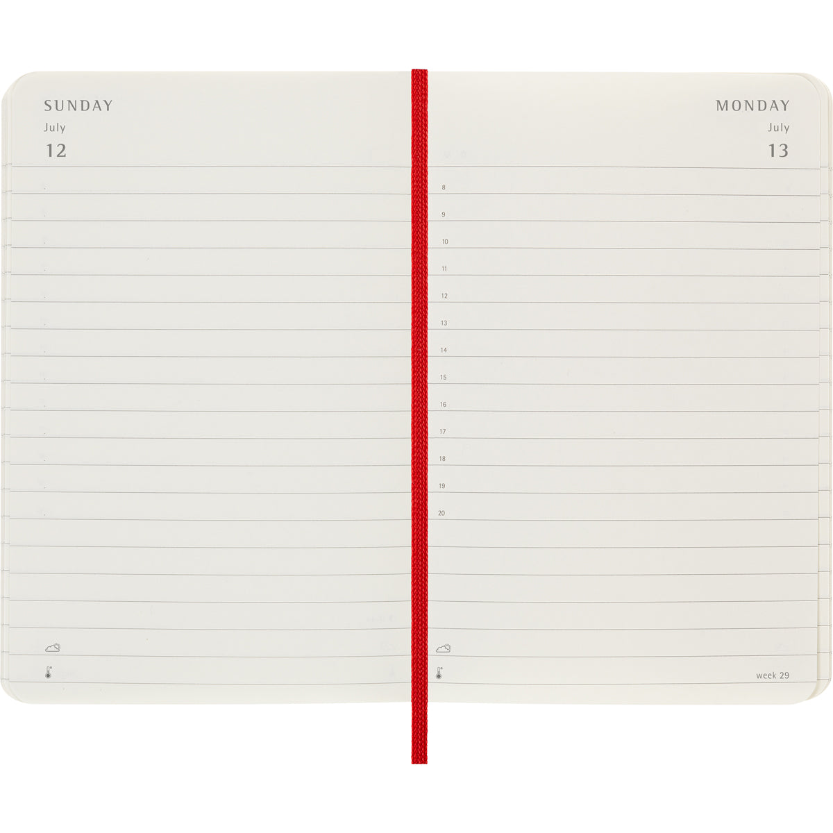 Moleskine Diary 12 Month Daily SC Pocket Scarlet Red 2026