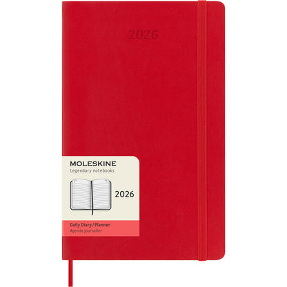 Moleskine Diary 12 Month Daily SC Large Scarlet Red 2026
