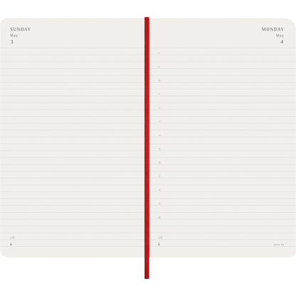 Moleskine Diary 12 Month Daily SC Large Scarlet Red 2026