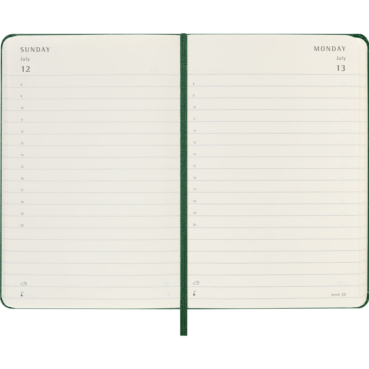 Moleskine Diary 12 Month Daily HC Pocket Myrtle Green 2026