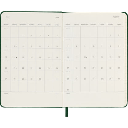 Moleskine Diary 12 Month Weekly + Notes HC Pocket Myrtle Green 2026