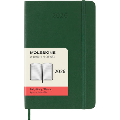 Moleskine Diary 12 Month Daily SC Pocket Myrtle Green 2026