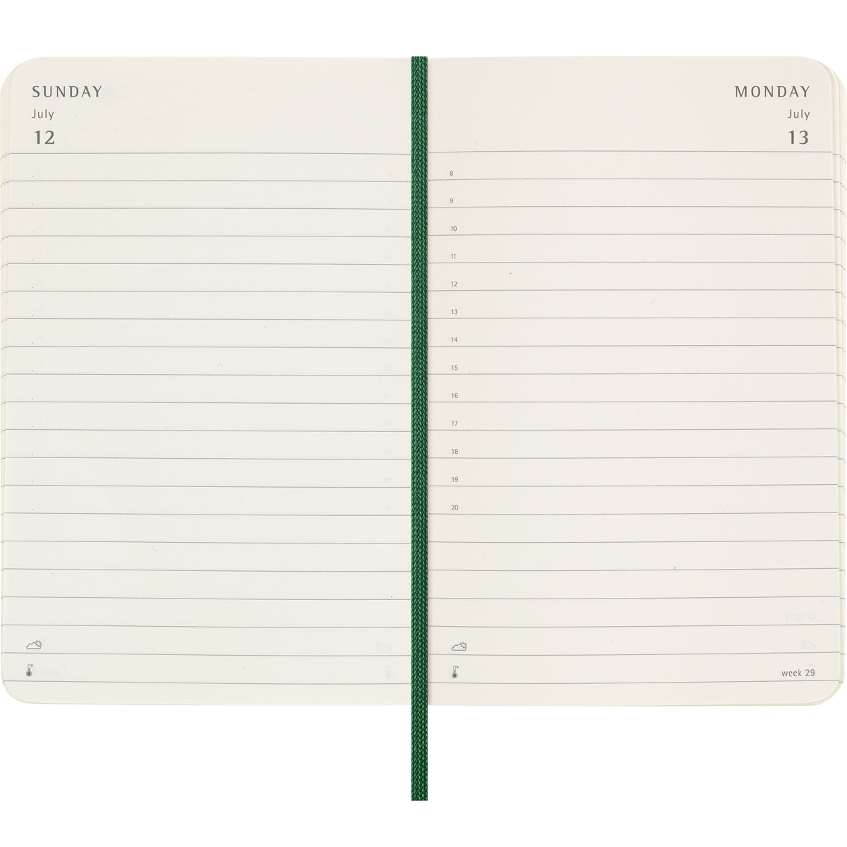 Moleskine Diary 12 Month Daily SC Pocket Myrtle Green 2026