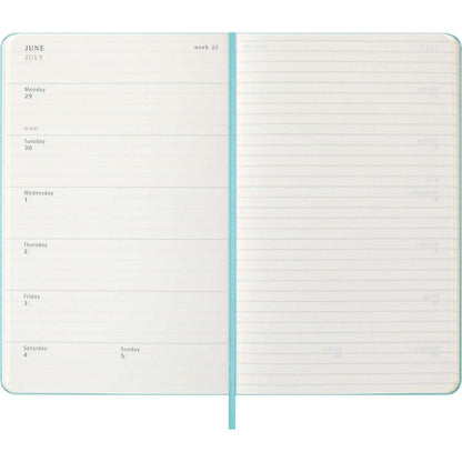 Moleskine Diary 12 Month Weekly + Notes HC Large Aquamarine 2026