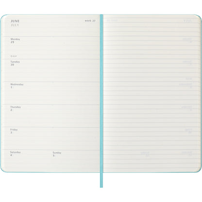 Moleskine Diary 12 Month Weekly + Notes HC Large Aquamarine 2026
