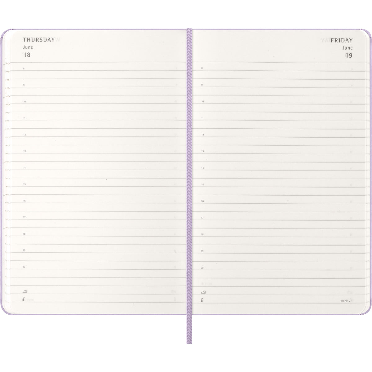 Moleskine Diary 12 Month Daily HC Large Pastel Lilac 2026