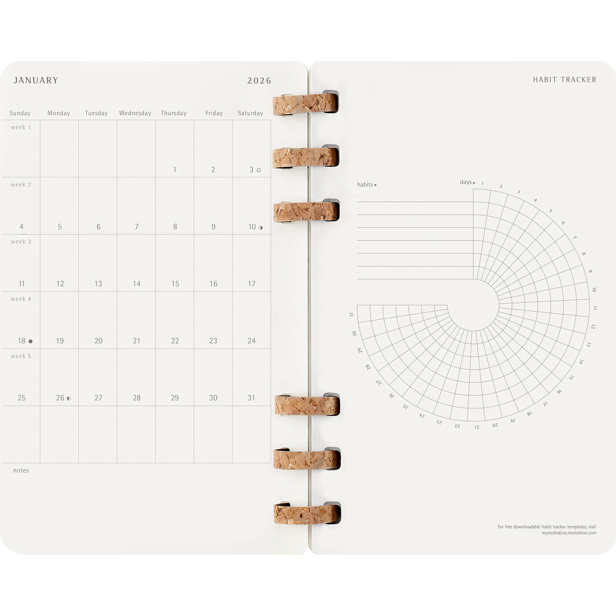 Moleskine 12 Month Spiral Planner SC Large Black 2026