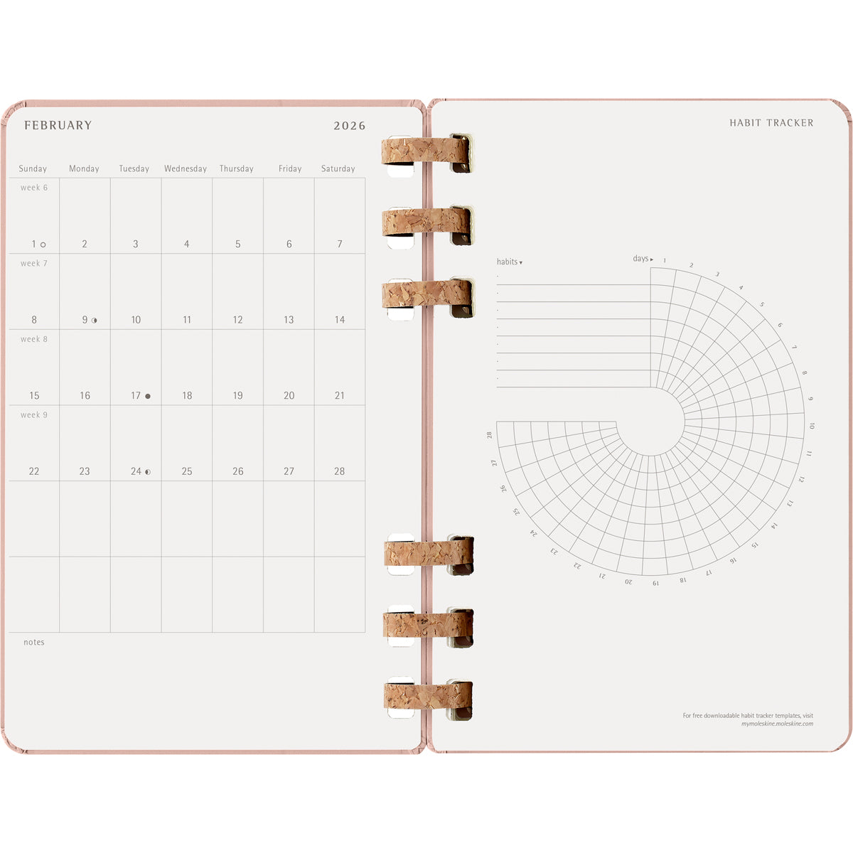 Moleskine 12 Month Spiral Planner HC Large Almond 2026