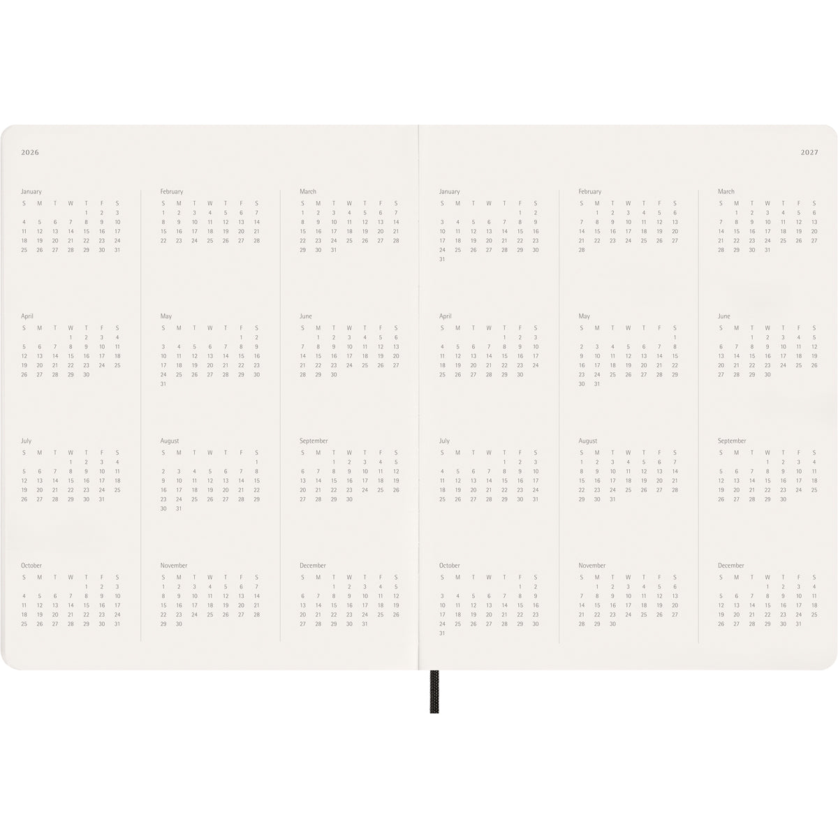 Moleskine 13 Month Essential Planner SC Weekly Vertical XXL Black 2026